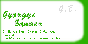 gyorgyi bammer business card